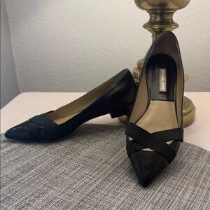 Michael Kors Black Pointed Toe Flats